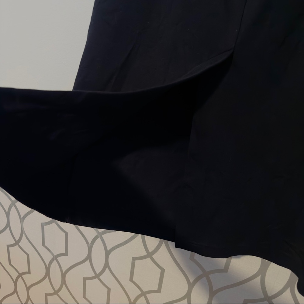 NWT Bechamel Black Elasticated Waist 100% Cotton Long Black Skirt Split in Back - Picture 5 of 14
